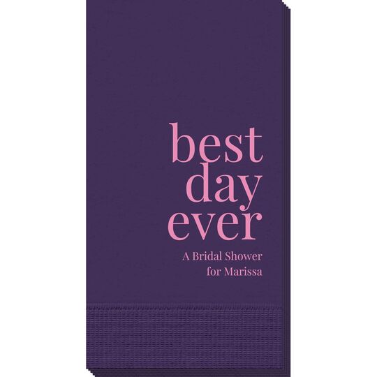 Best Day Ever Big Word Guest Towels